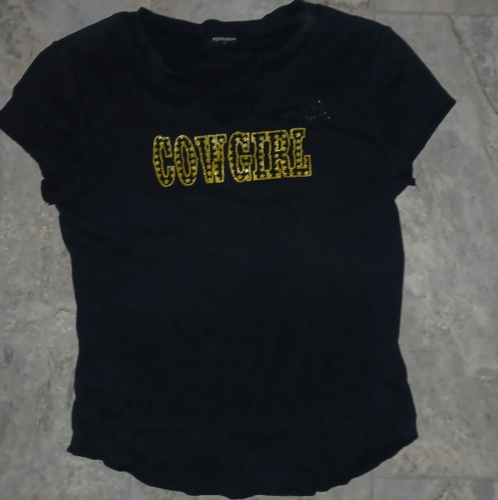 Short sleeves black eye shadow large